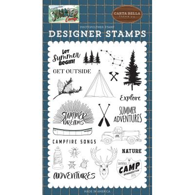 Carta Bella Summer Camp Clear Stamps - Let Summer Begin